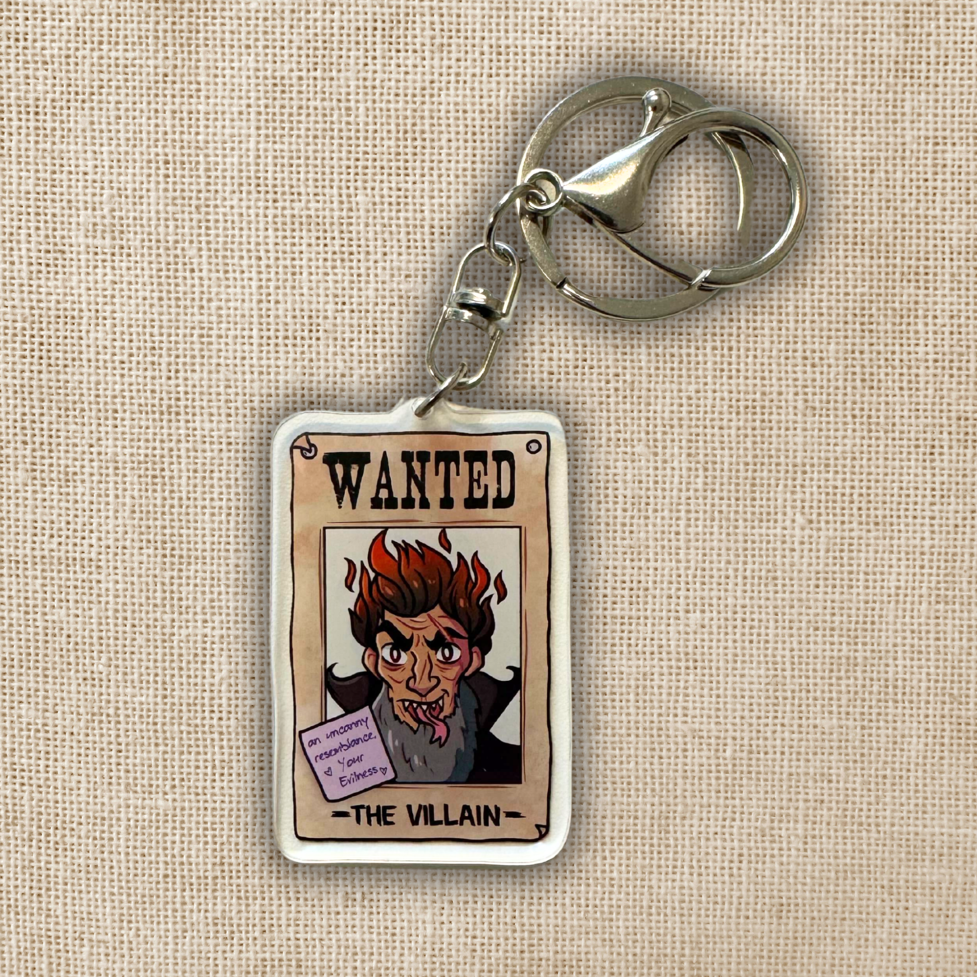 WANTED様専 Villain Wanted Poster Keychain | Assistant to the Villain