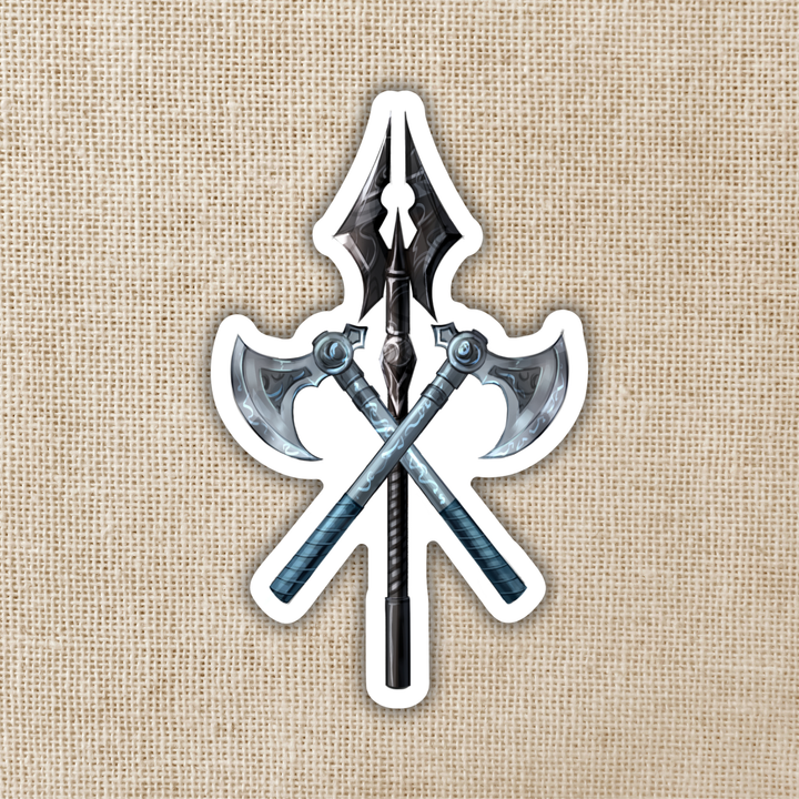 Lyra’s Axes & Hades’ Bident Sticker | The Games Gods Play