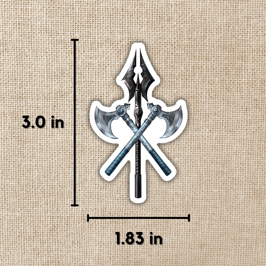 Lyra’s Axes & Hades’ Bident Sticker | The Games Gods Play