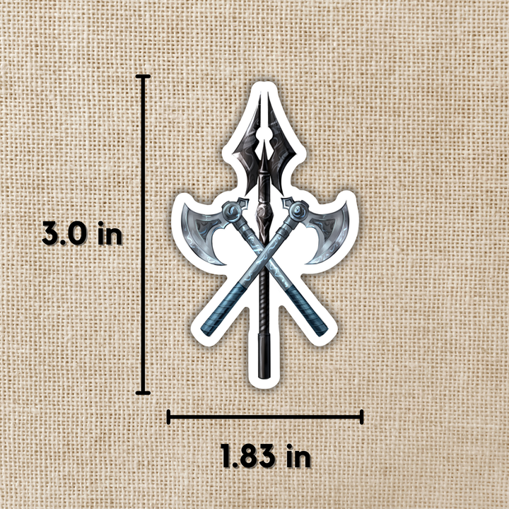 Lyra’s Axes & Hades’ Bident Sticker | The Games Gods Play