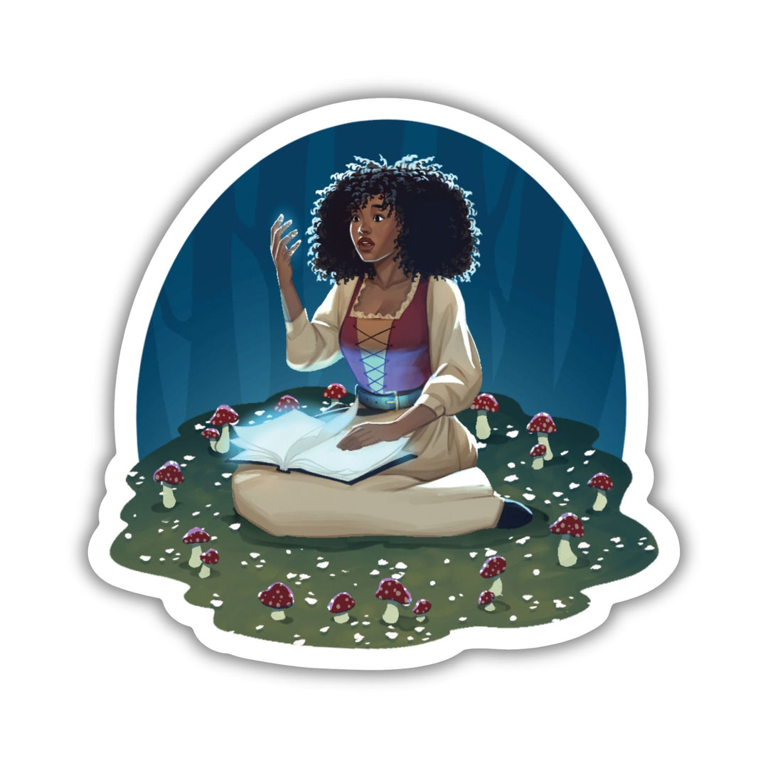 Lore Reading By Moonlight Sticker | Lore of the Wilds