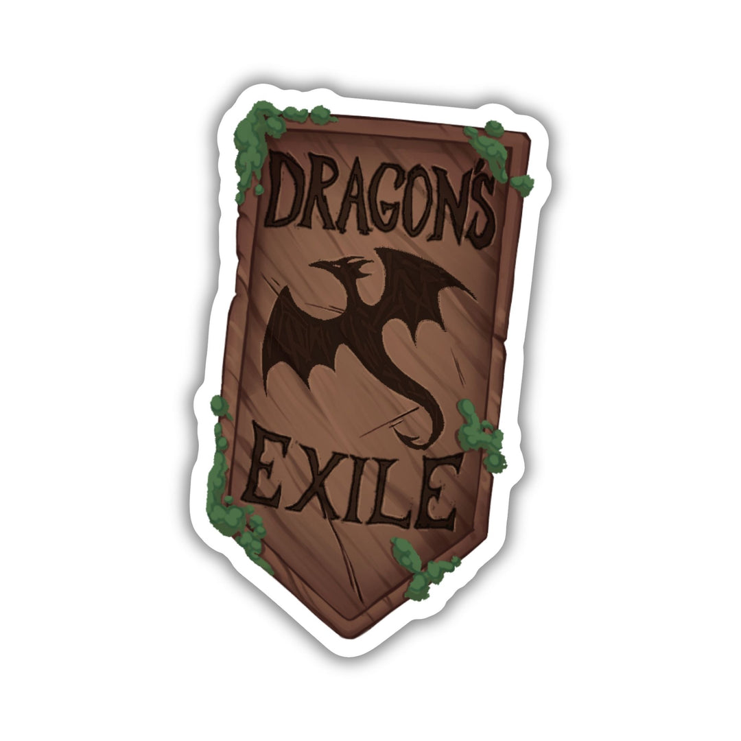The Dragon’s Exile Sign Sticker | Lore of the Wilds