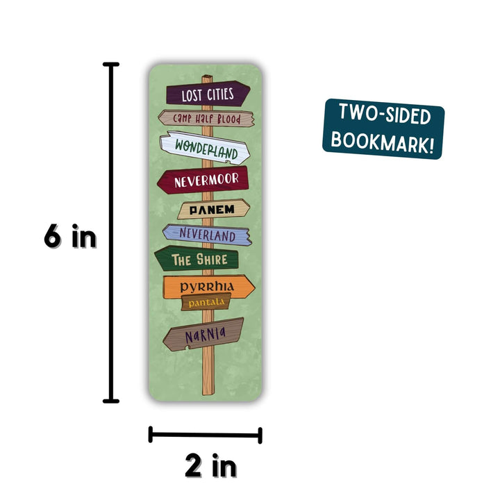 Fictional Places Signpost Bookmark