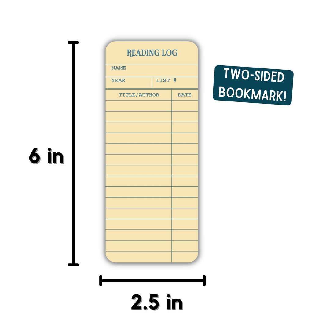 Library Card Reading Log Bookmark