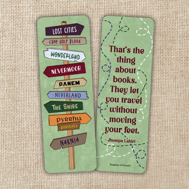 Fictional Places Signpost Bookmark