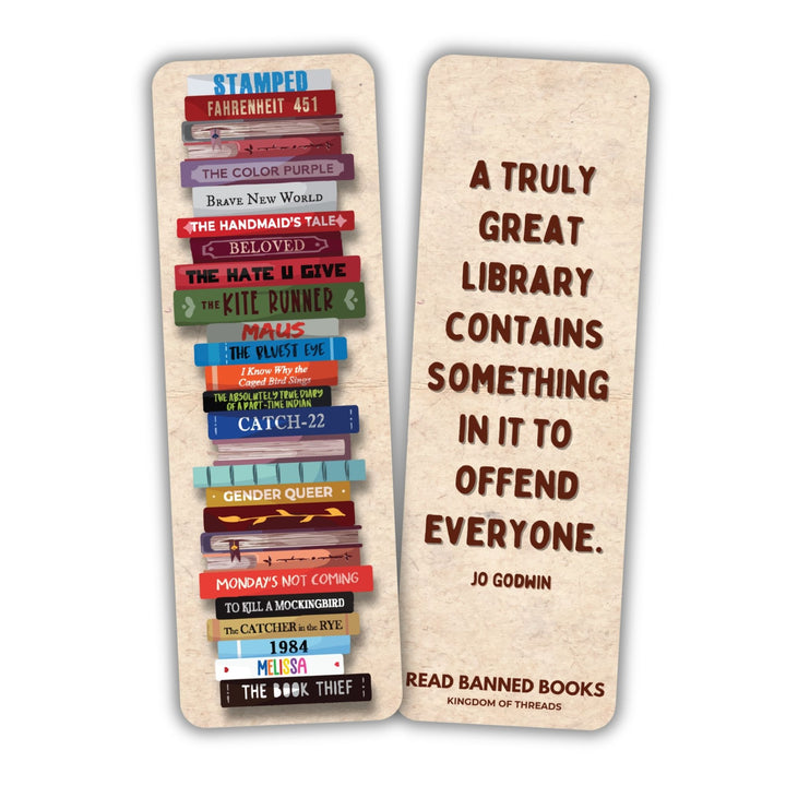 Banned Book Stack Bookmark
