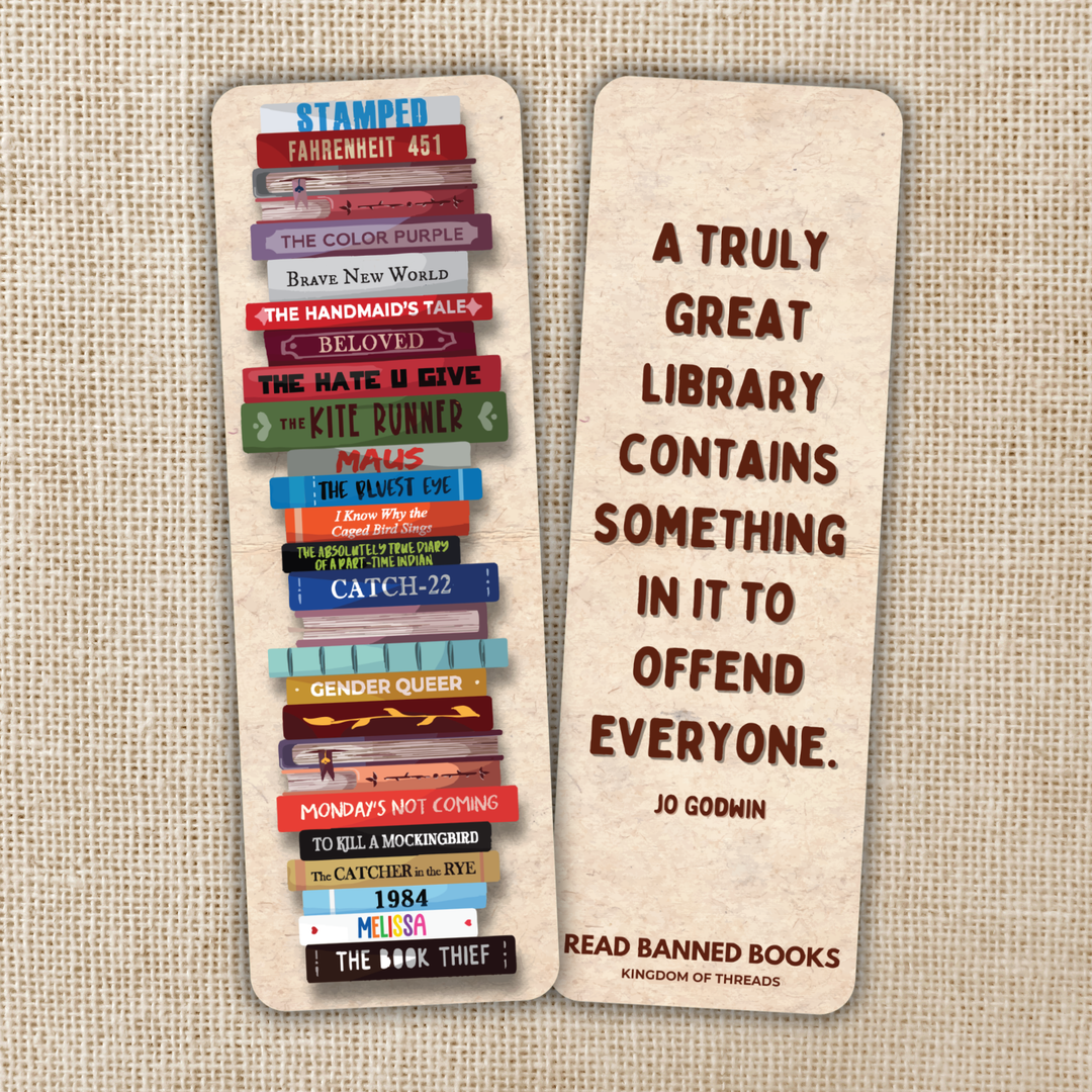 Banned Book Stack Bookmark