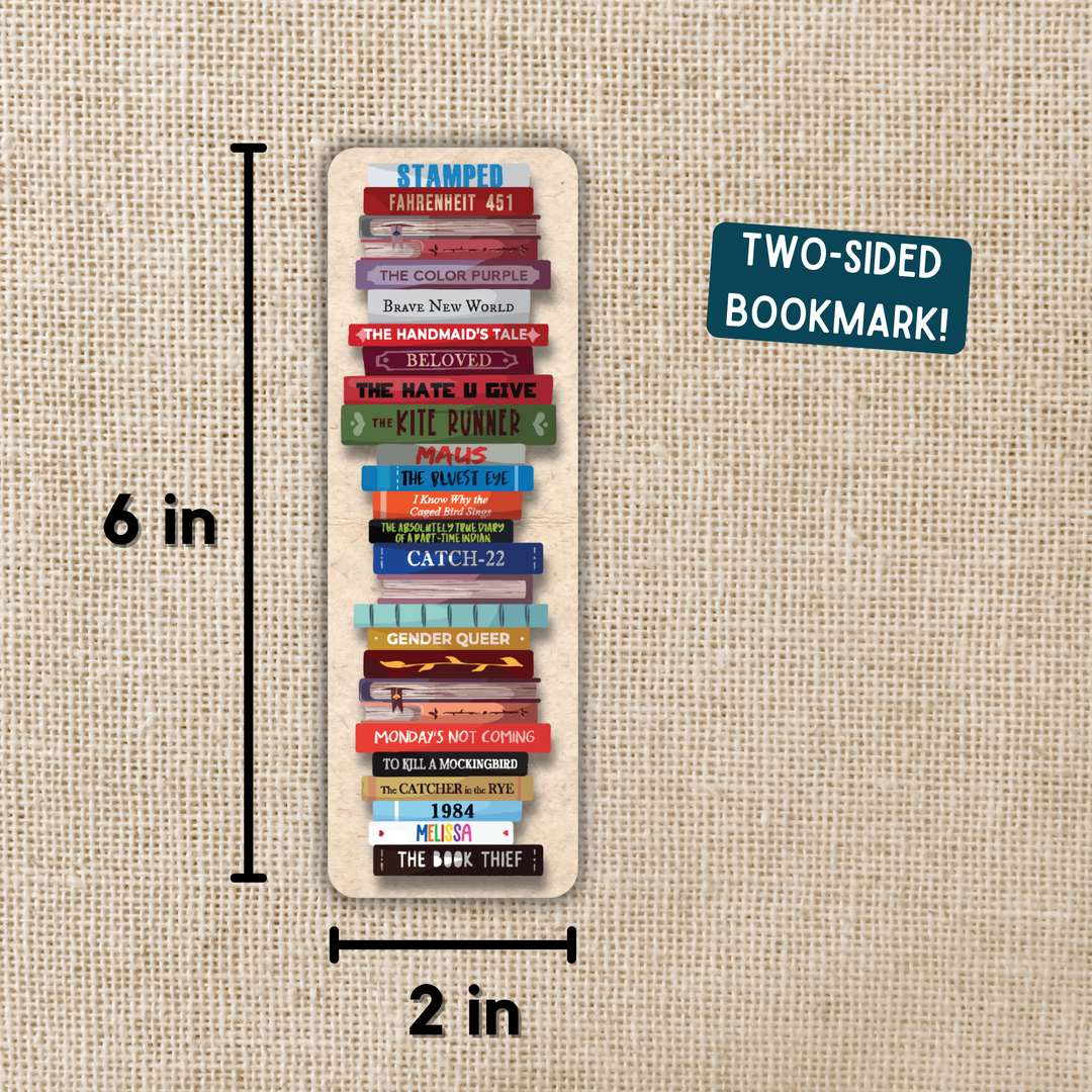 Banned Book Stack Bookmark