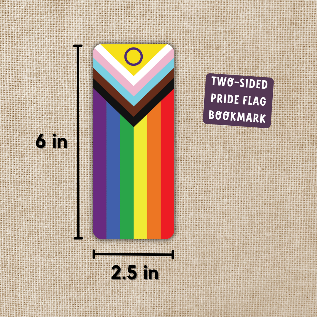 LGBTQIA+ Progressive Pride Flag Bookmark