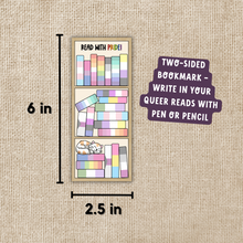 Load image into Gallery viewer, Queer Reads Book Tracker Bookmark

