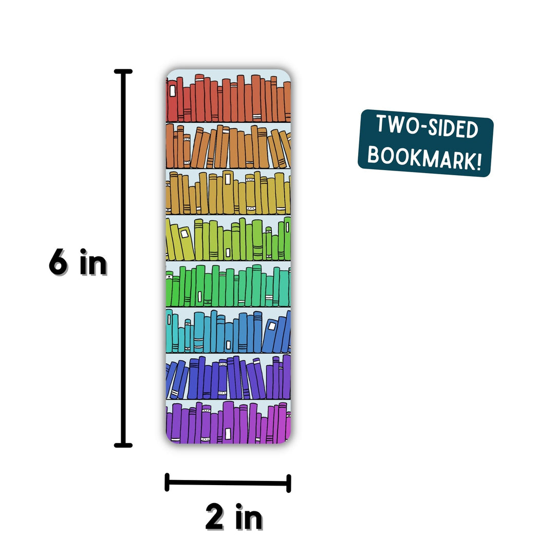 Rainbow Bookshelf Bookmark