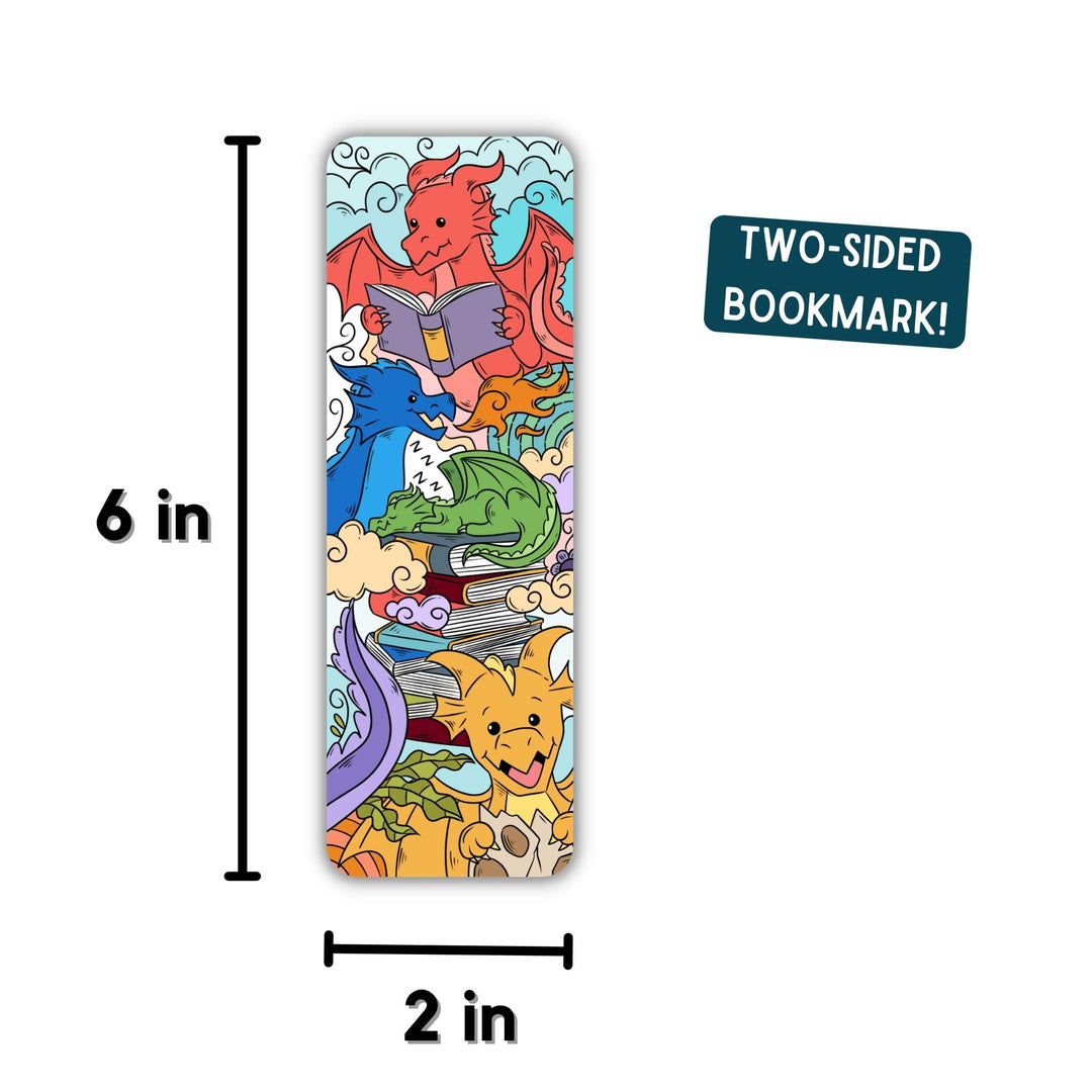Reading Dragon Pile Bookmark