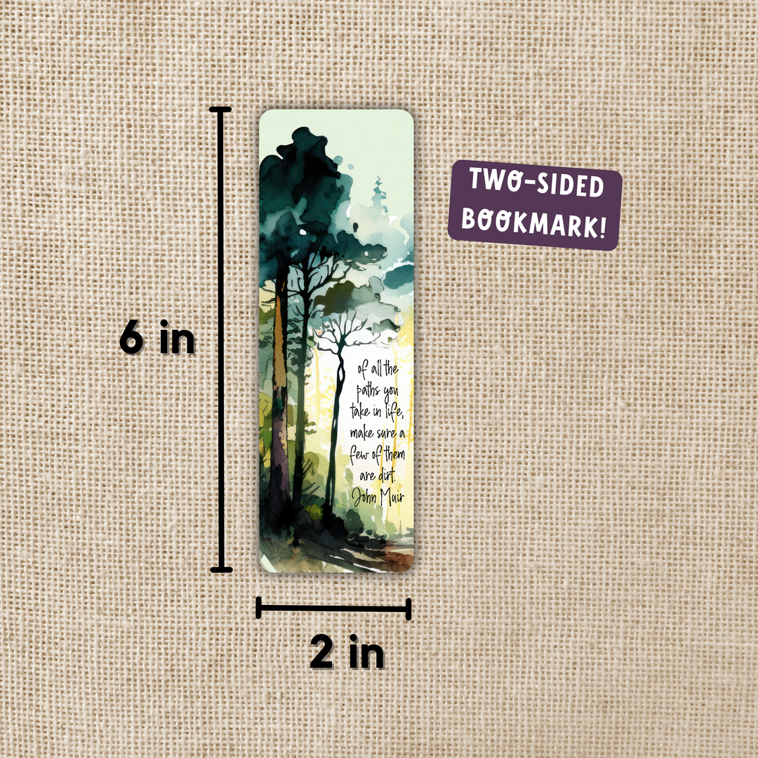 Paths in Life John Muir Quote Bookmark