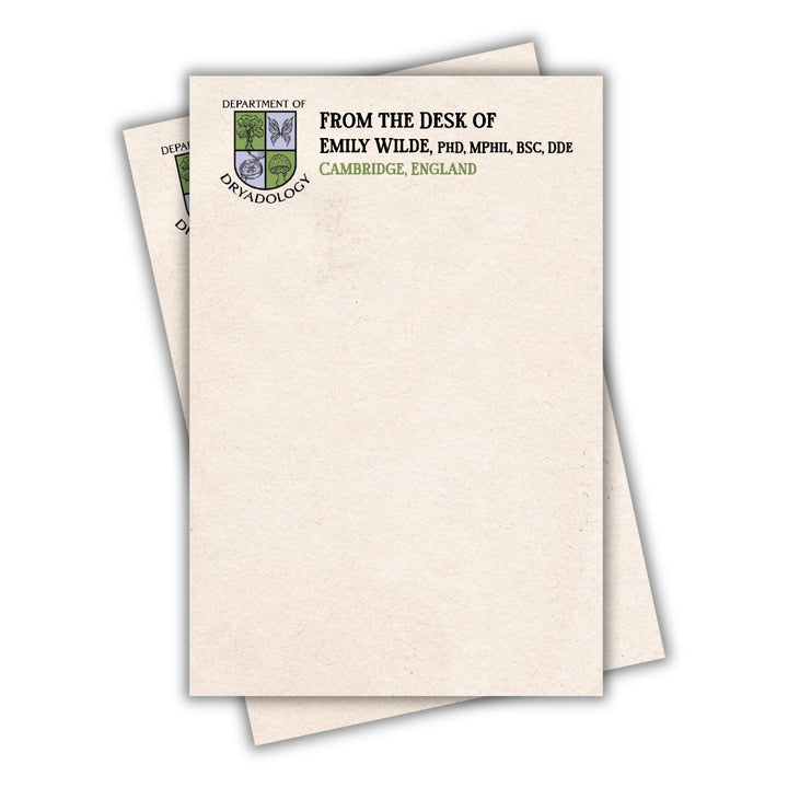 Department of Dryadology Notepad | Emily Wilde
