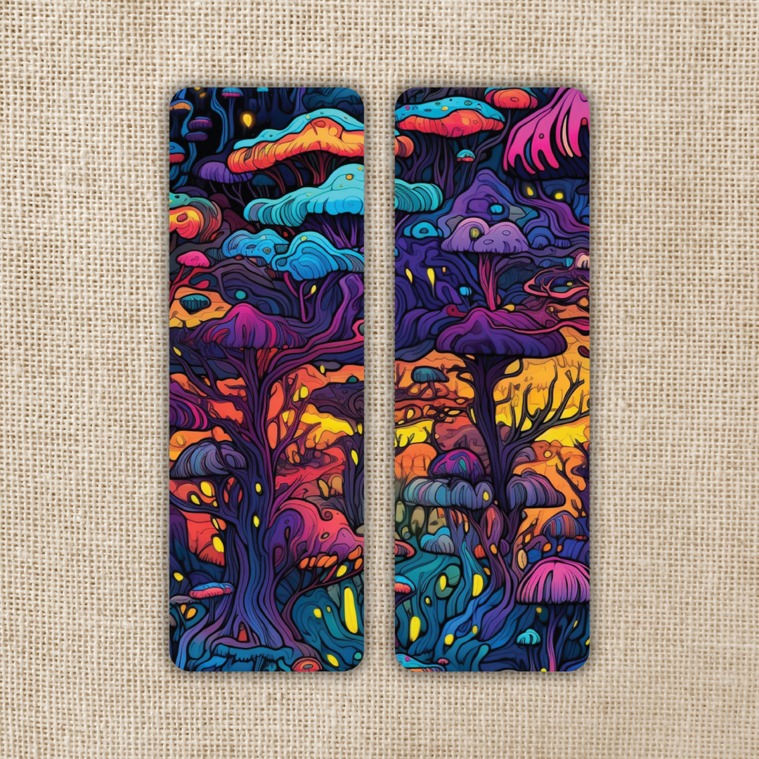 Psychadelic Mushroom Forest Dark Scene Bookmark