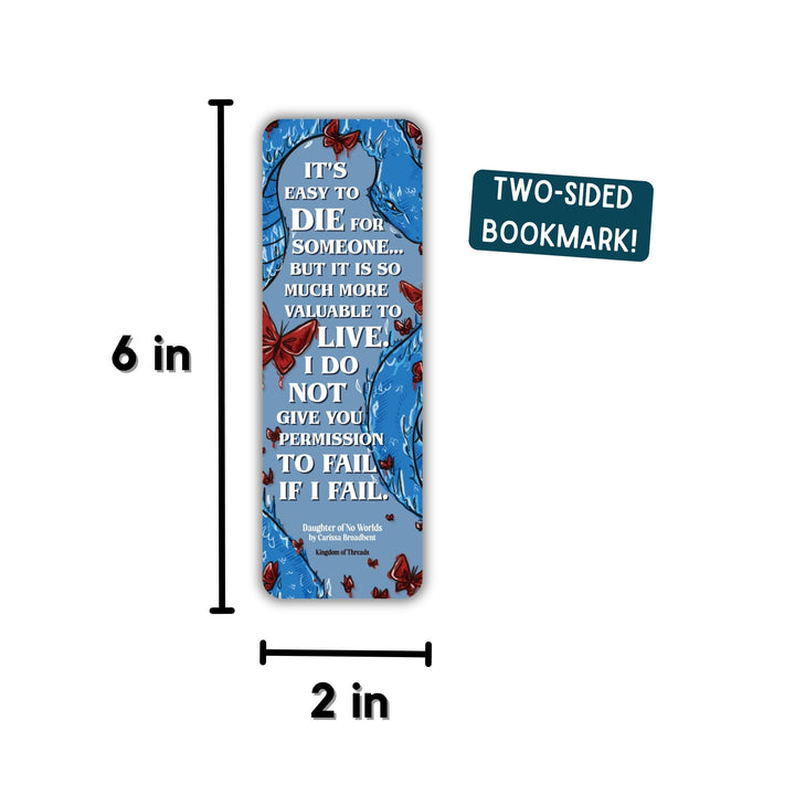 Tisaanah & Max Bookmark | Daughter of No Worlds