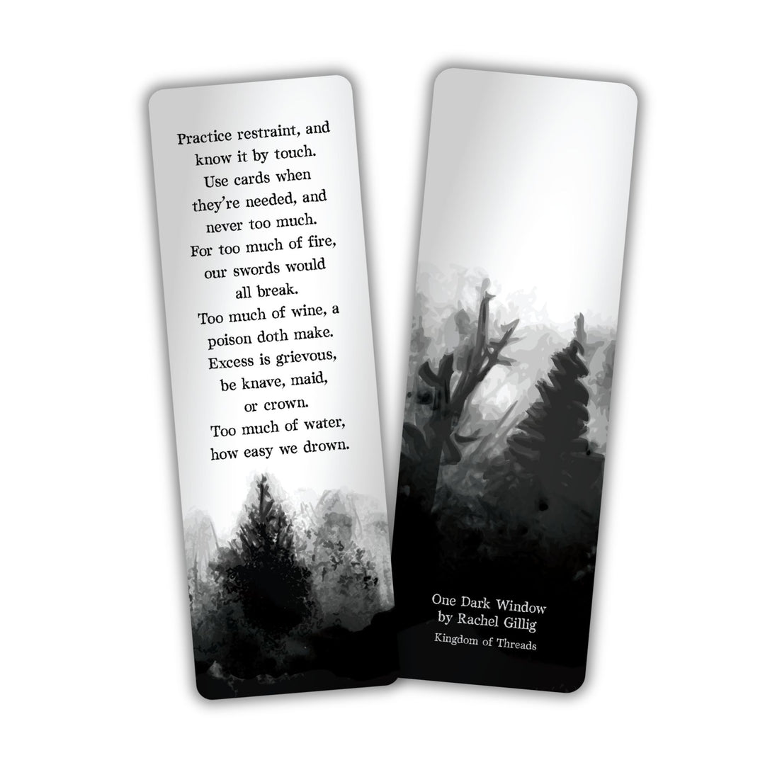 Practice Restraint Poem Bookmark | One Dark Window