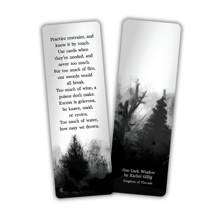 Practice Restraint Poem Bookmark | One Dark Window