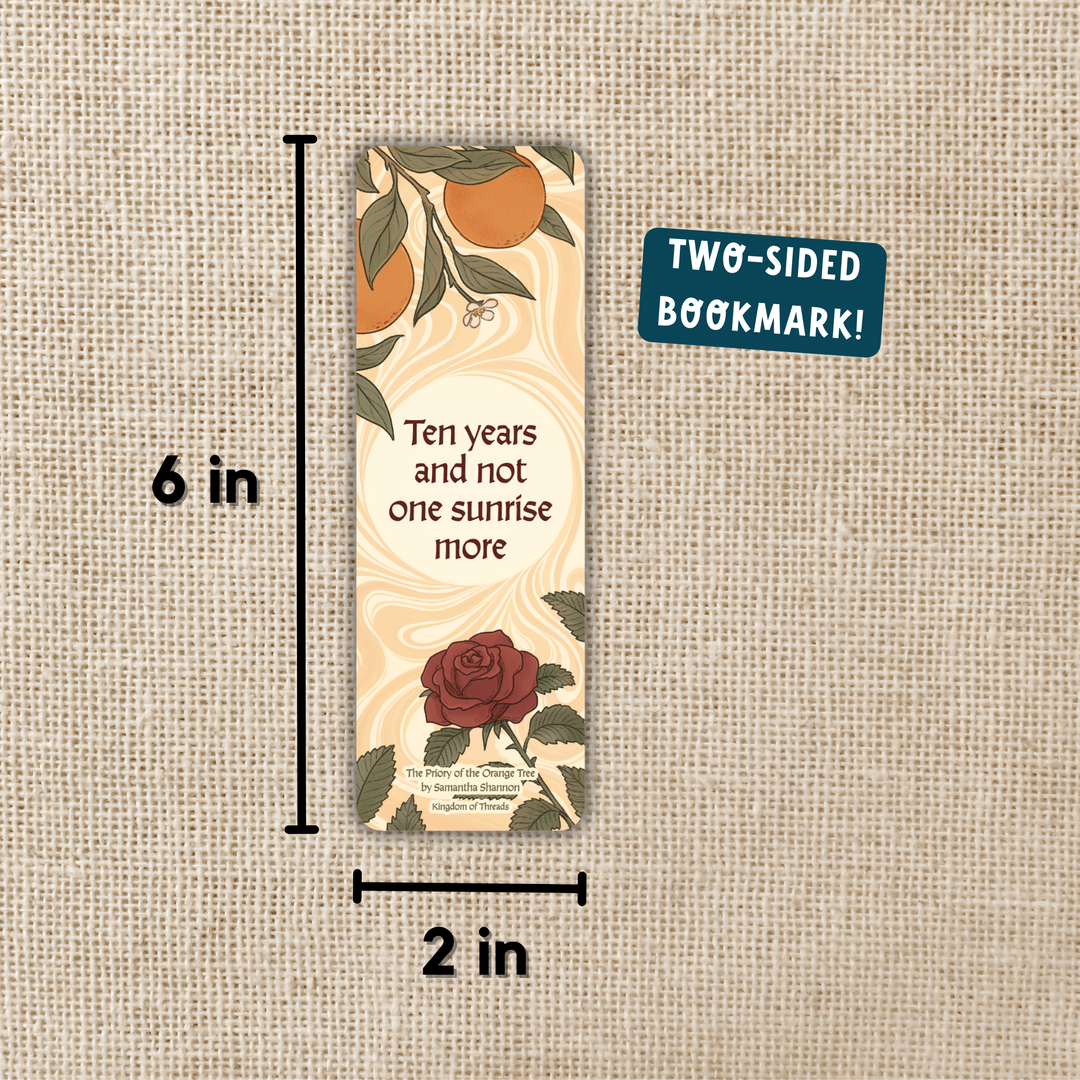 Not One Sunrise More Bookmark | The Priory of the Orange Tree