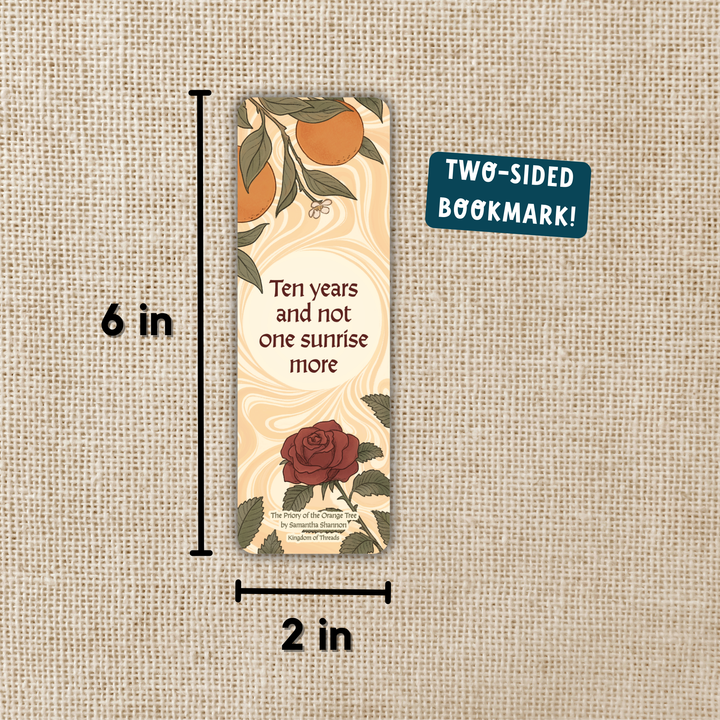 Not One Sunrise More Bookmark | The Priory of the Orange Tree