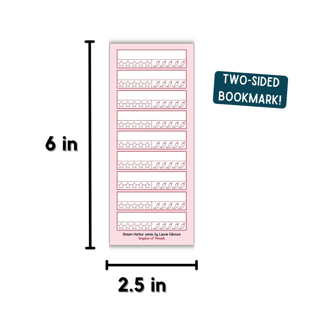 Reading Tracker & Spice Rating Bookmark | Dream Harbor