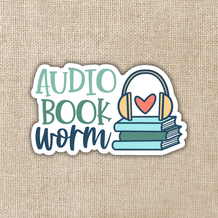 Audiobook Worm Sticker