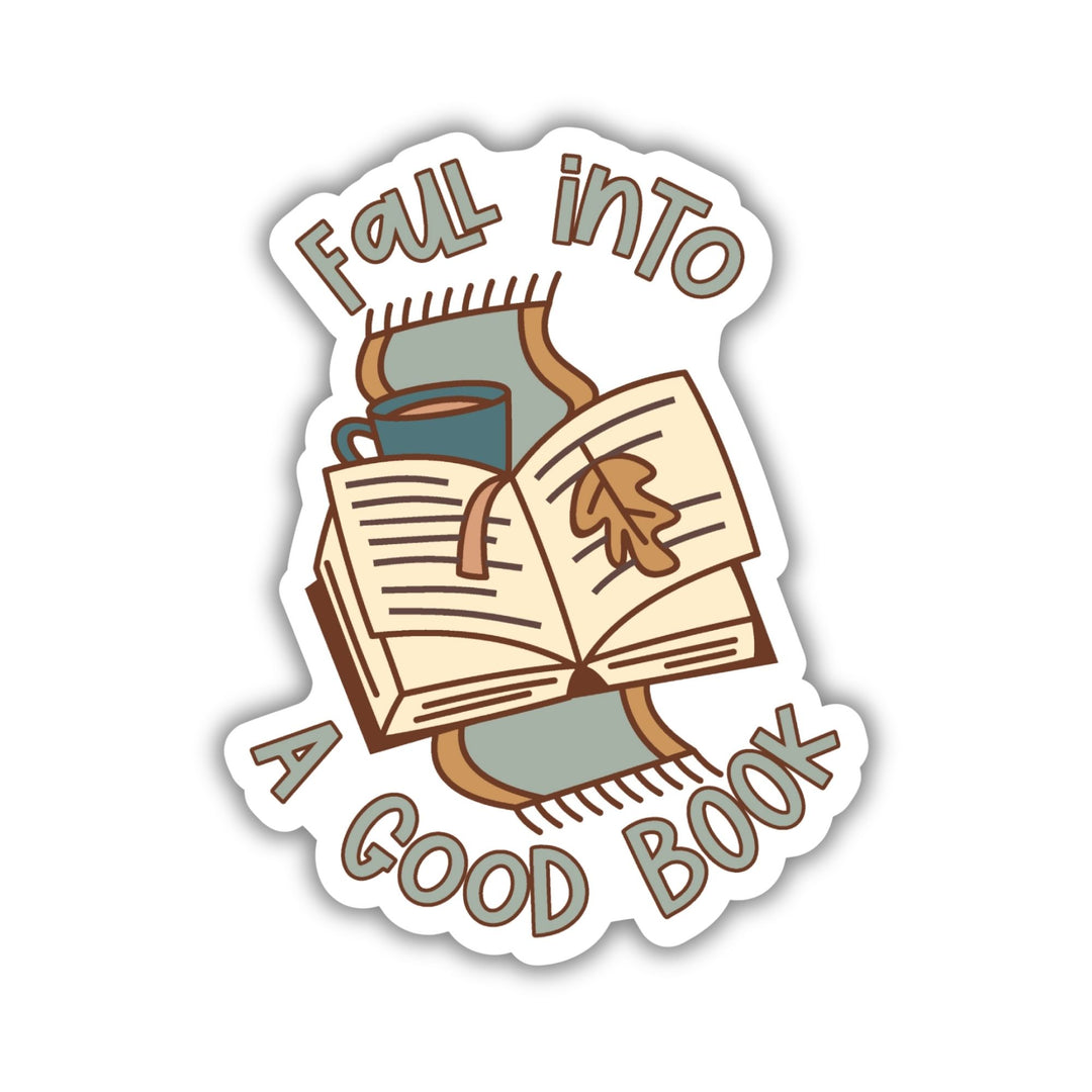 Fall Into a Good Book Sticker