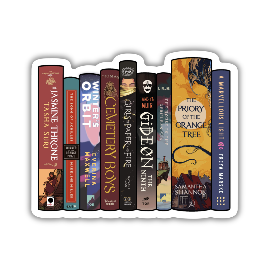 LGBTQ+ Fantasy Book Stack Sticker