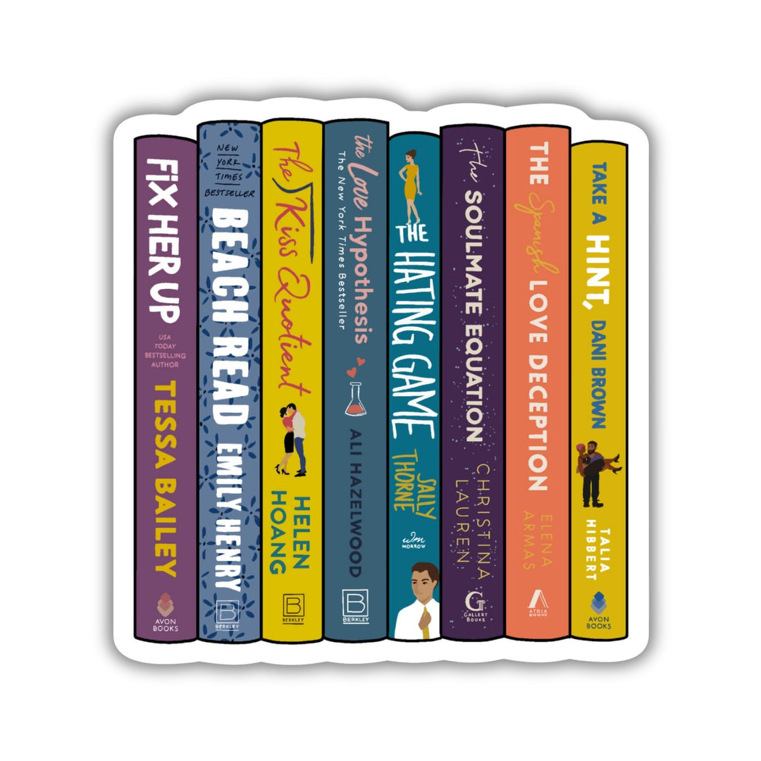 RomCom Book Stack Sticker