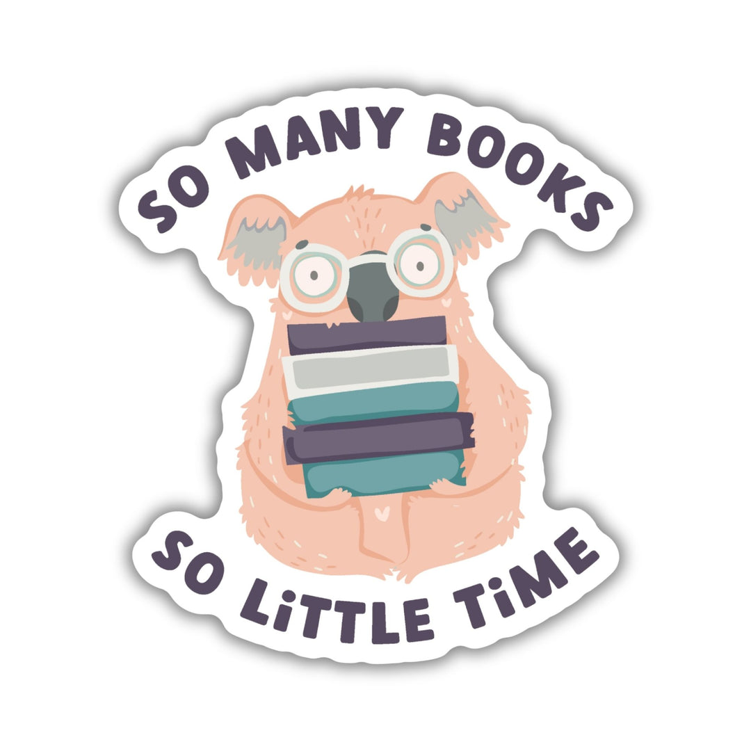 So Many Books Koala Sticker