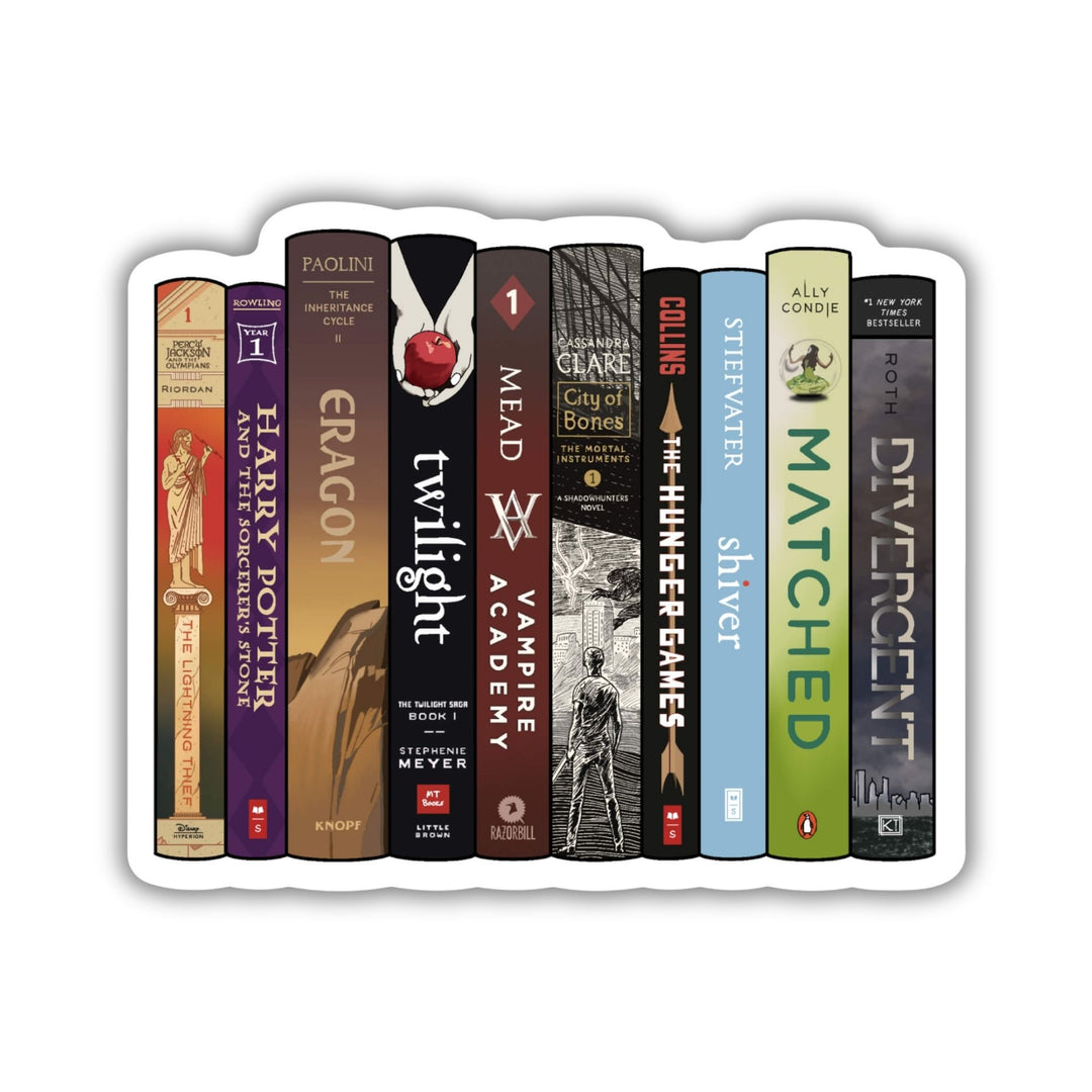 Nostalgic YA (Late 90s/Early 2000s) Book Stack Sticker