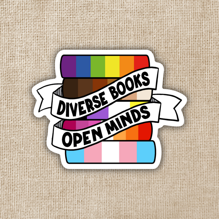 Diverse Books Open Minds Sticker