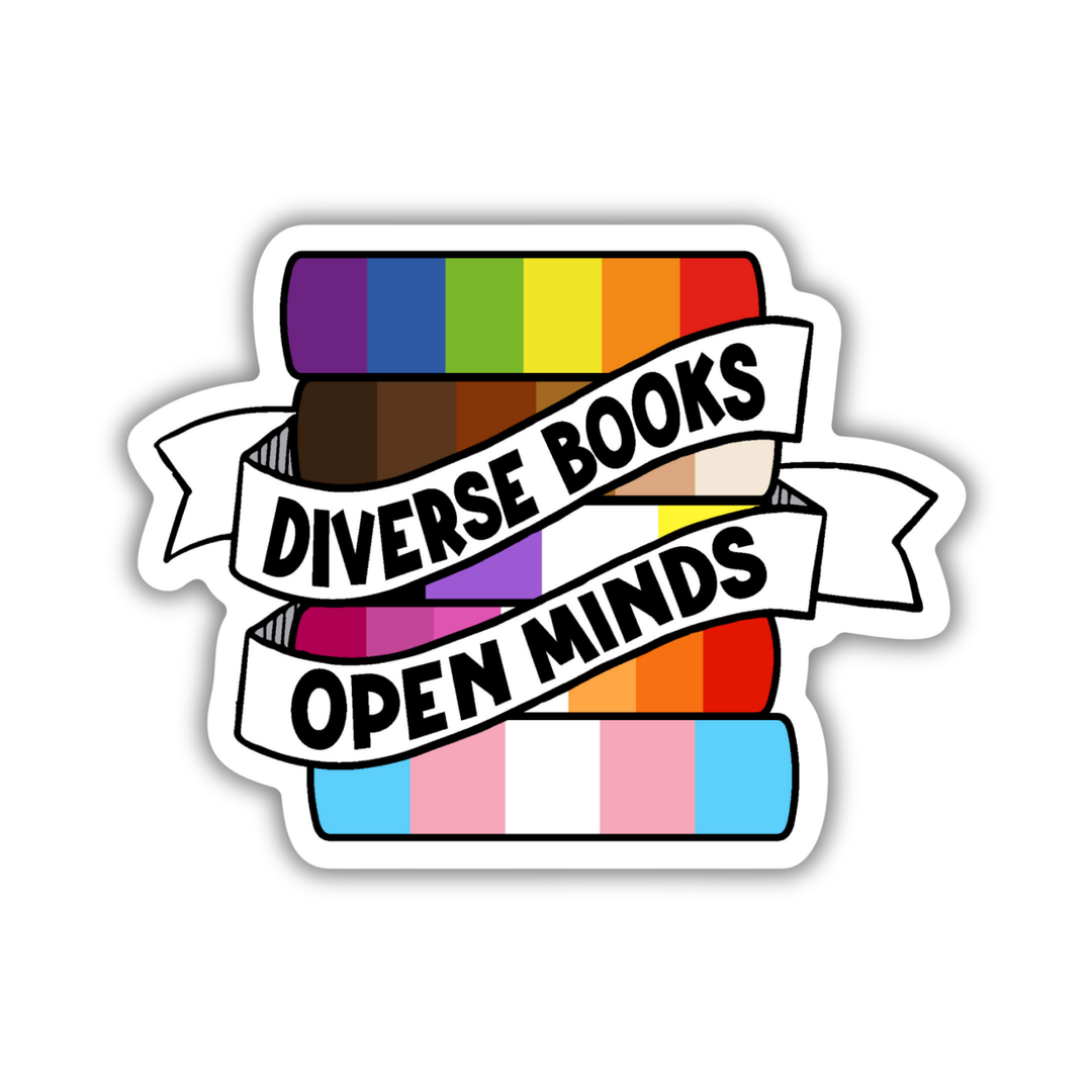 Diverse Books Open Minds Sticker