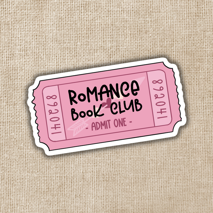 Romance Book Club Ticket Sticker