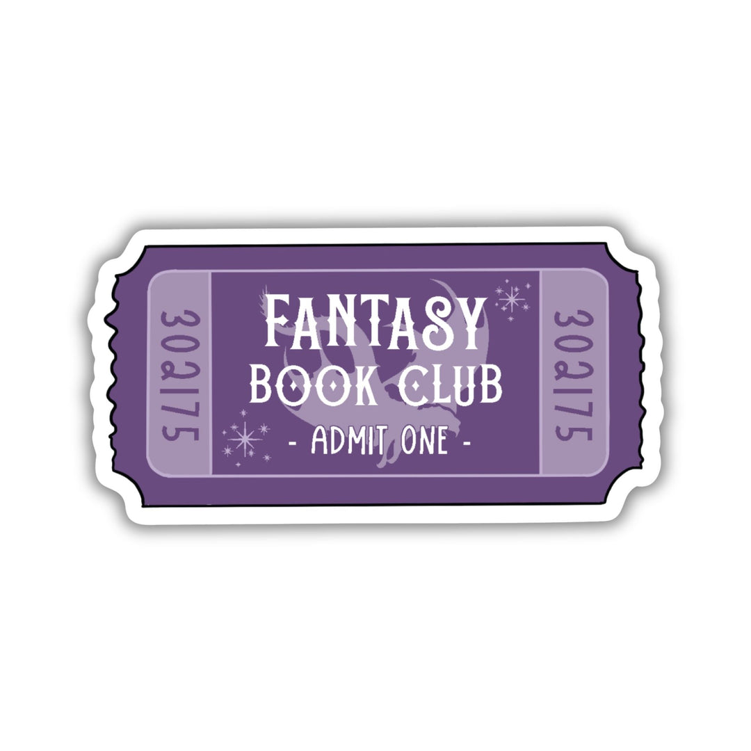 Fantasy Book Club Ticket Sticker