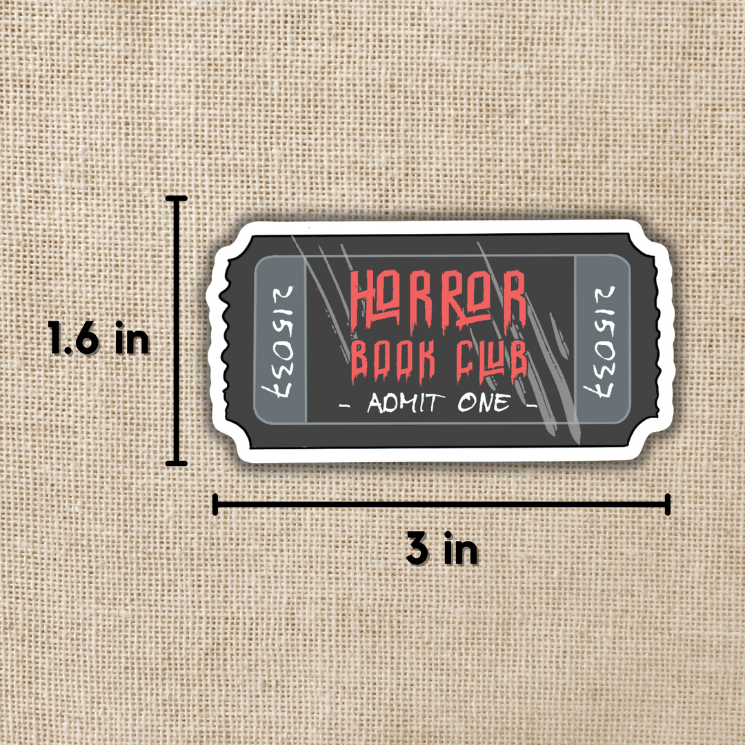 Horror Book Club Ticket Sticker
