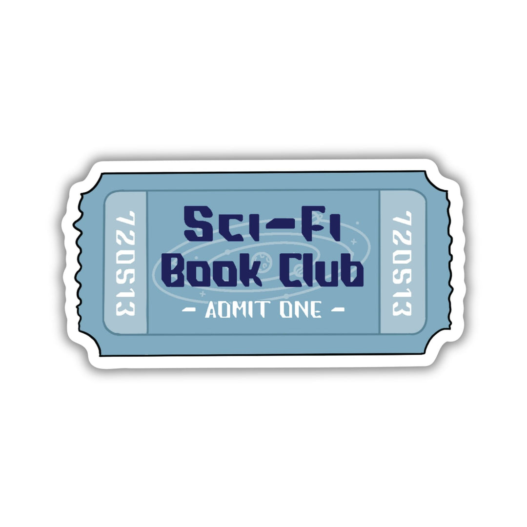 Sci-Fi Book Club Ticket Sticker