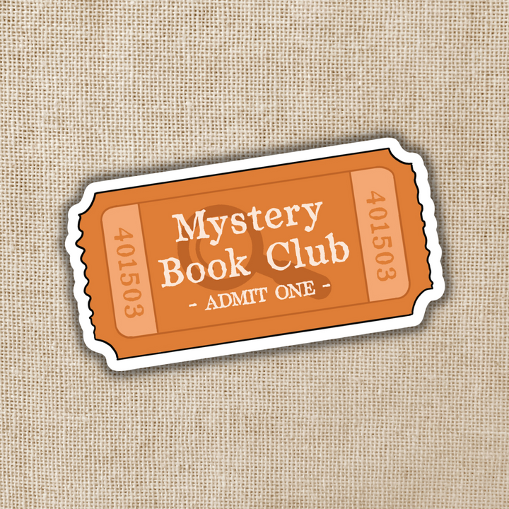 Mystery Book Club Ticket Sticker