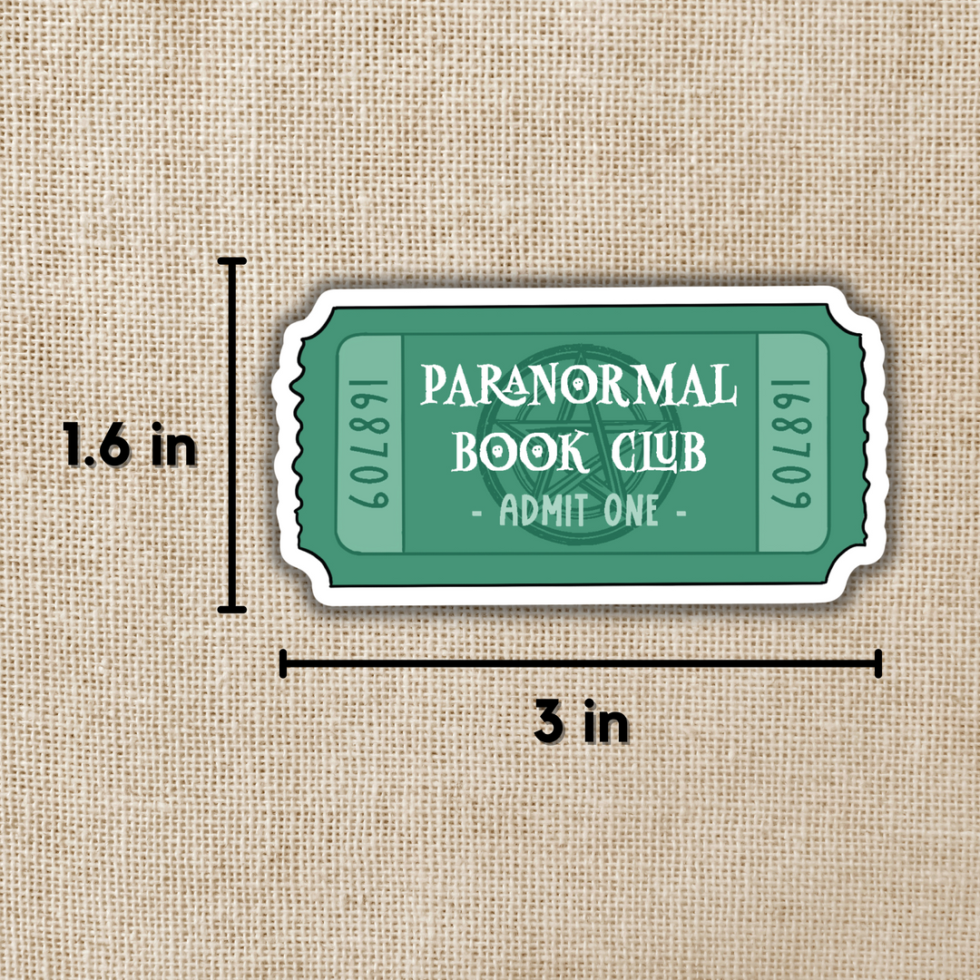 Paranormal Book Club Ticket Sticker