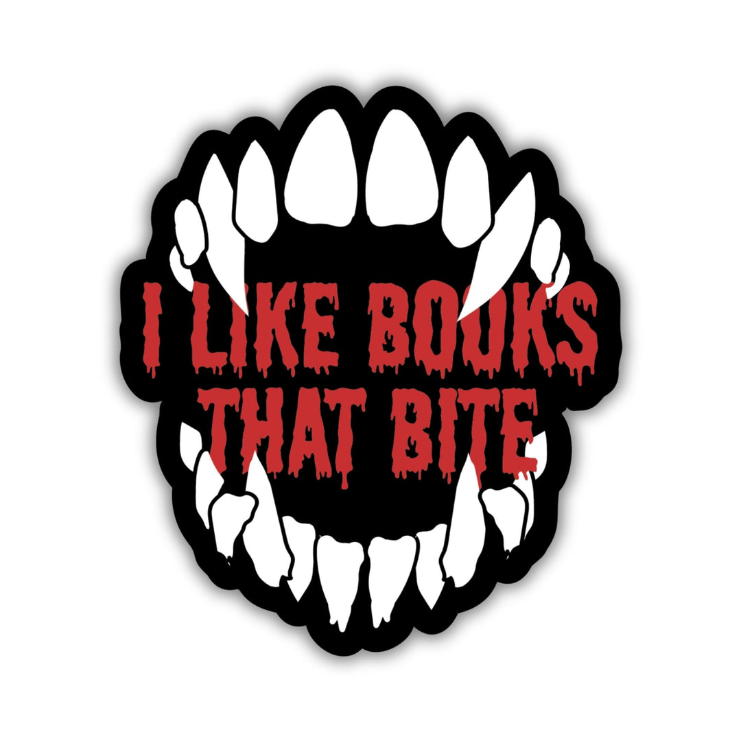 I Like Books That Bite Sticker