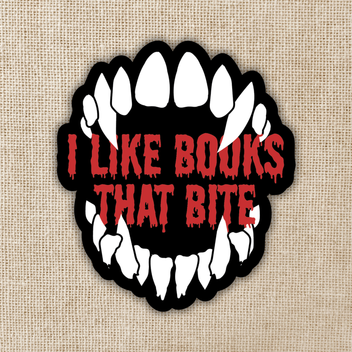I Like Books That Bite Sticker