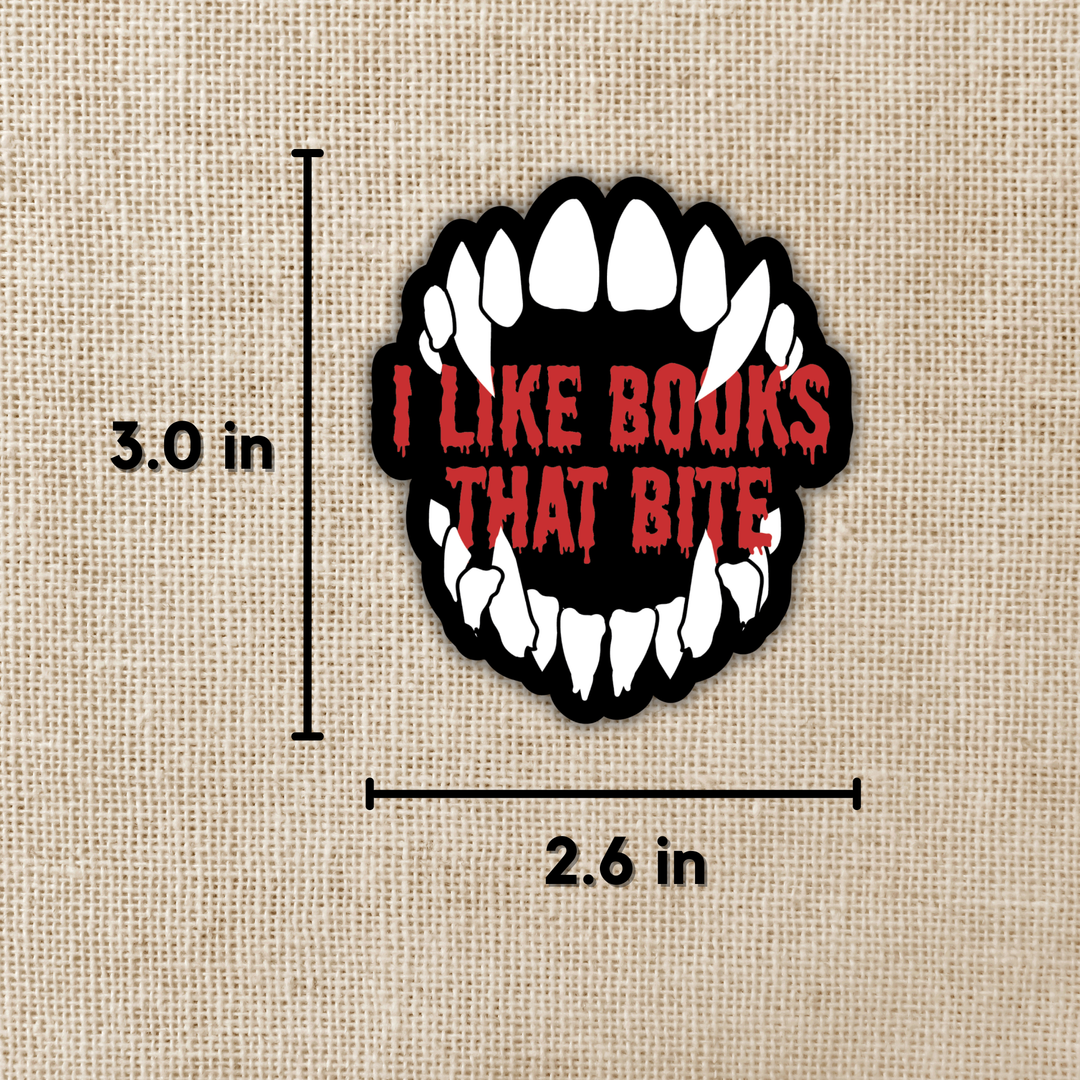 I Like Books That Bite Sticker