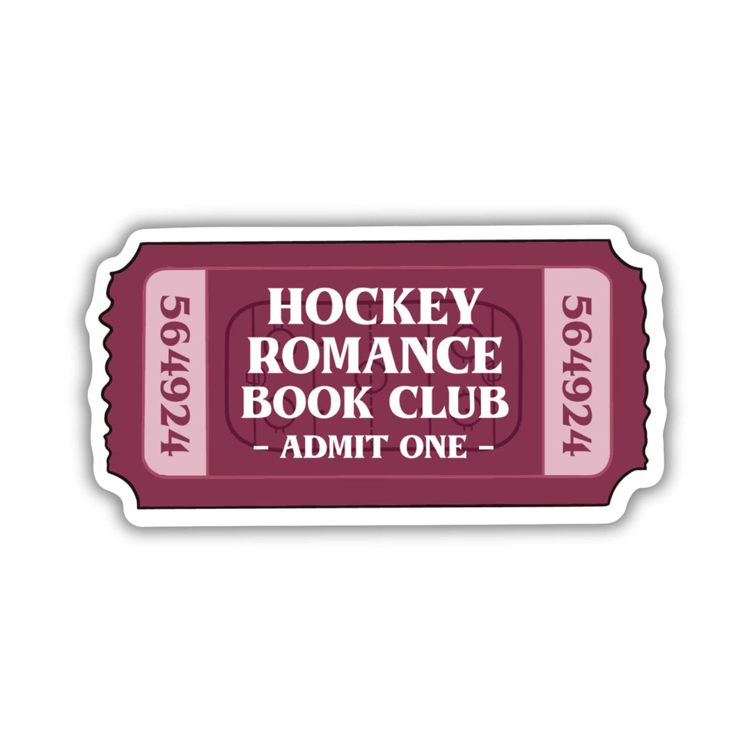 Hockey Romance Book Club Ticket Sticker