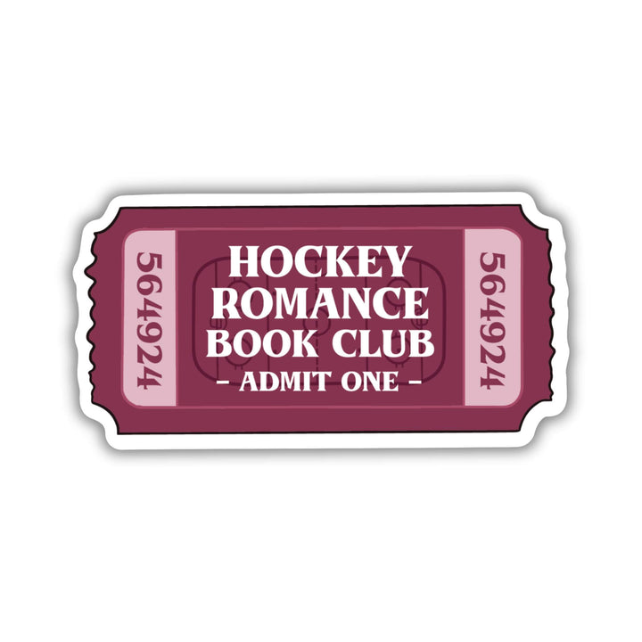Hockey Romance Book Club Ticket Sticker