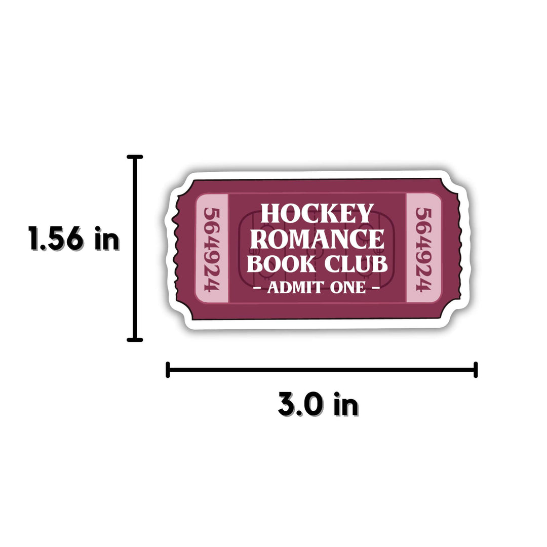 Hockey Romance Book Club Ticket Sticker