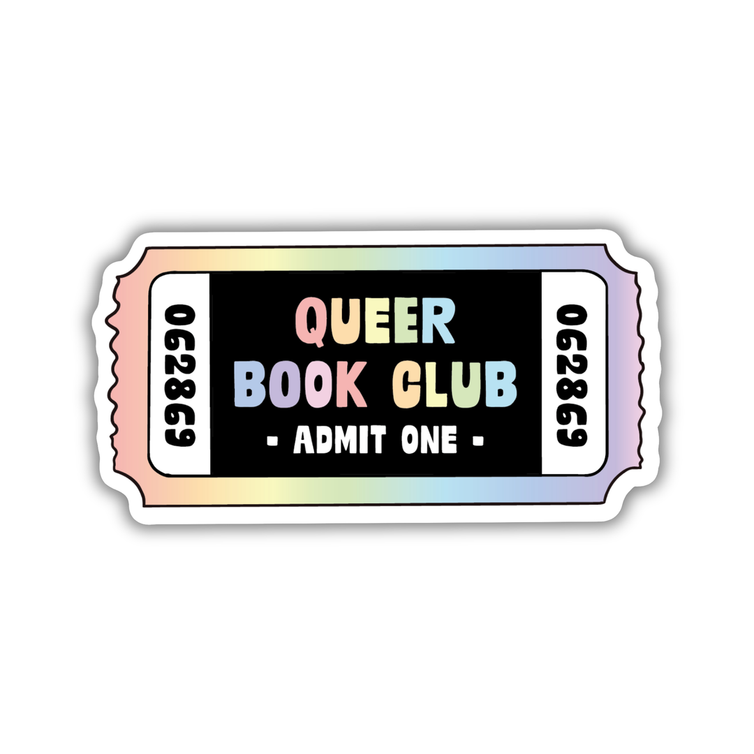 Queer Book Club Ticket Sticker