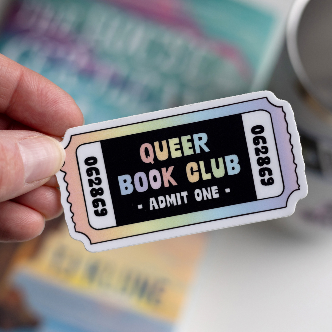 Queer Book Club Ticket Sticker