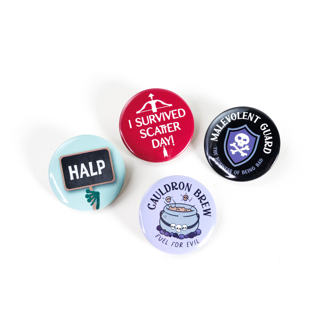 Massacre Manor Button Pin Set | Assistant to the Villain