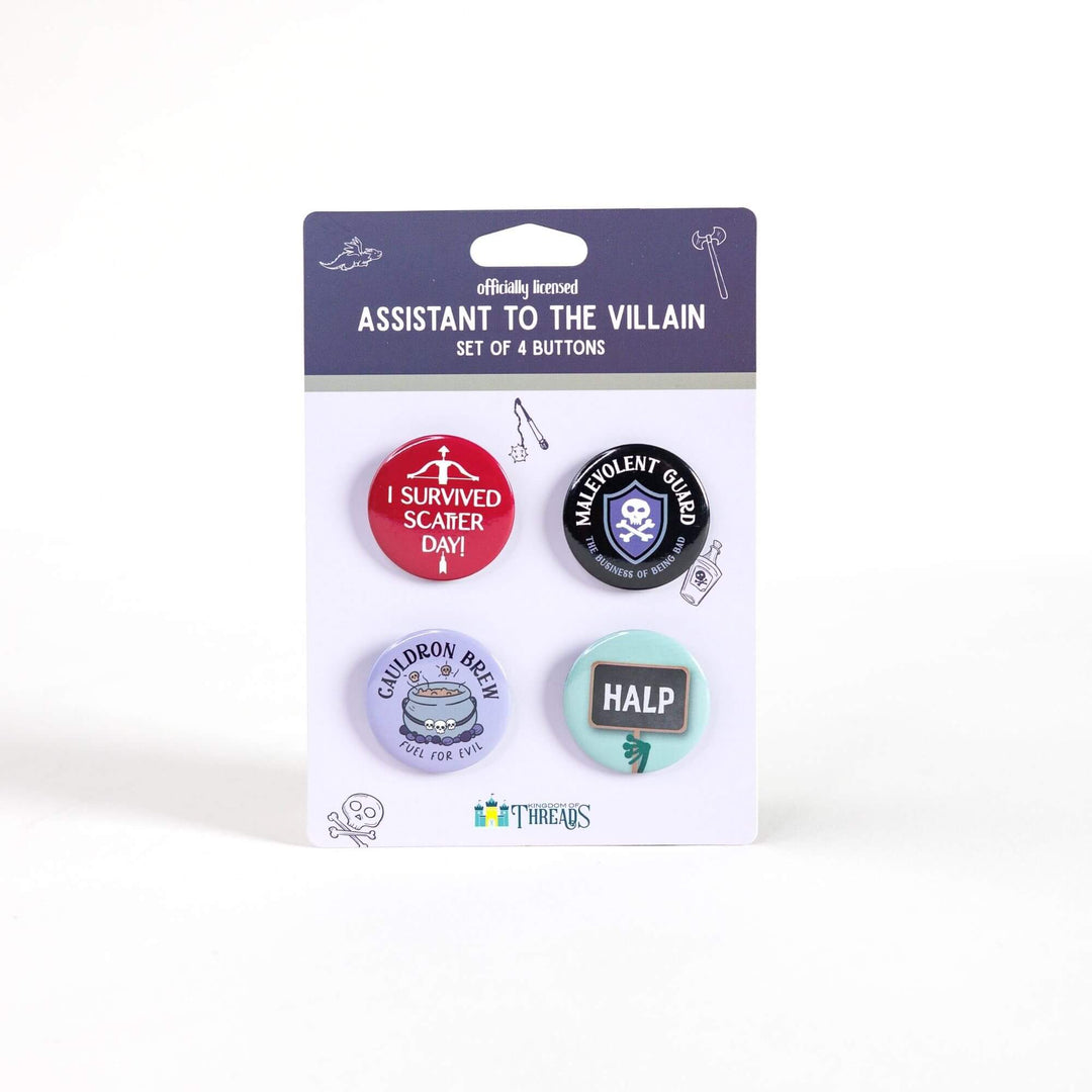 Massacre Manor Button Pin Set | Assistant to the Villain
