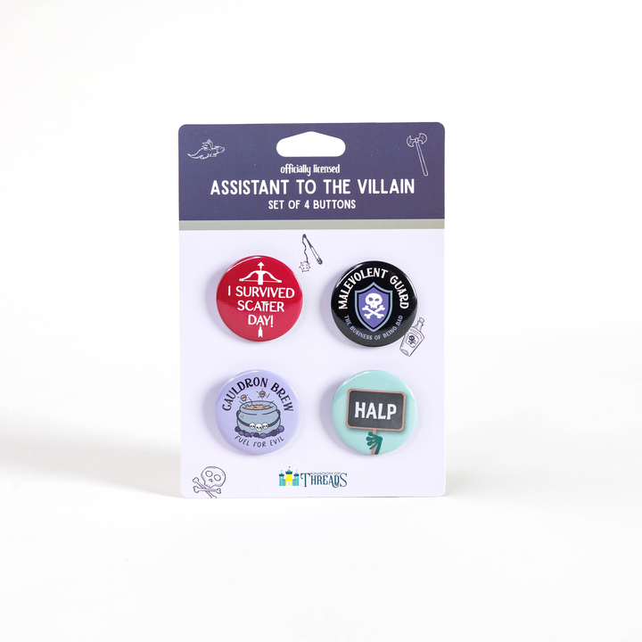 Massacre Manor Button Pin Set | Assistant to the Villain